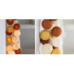 Гирлянда хлопковые фонарики Сotton Ball Gold-Copper от ImperiumLoft