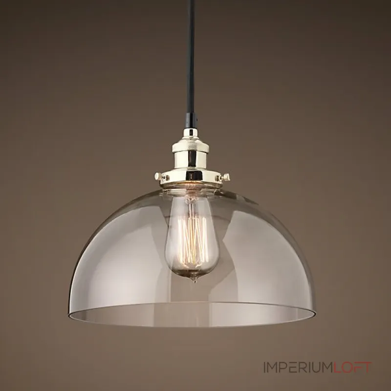 Подвесной светильник 20th C. Factory Filament Clear Glass Dome Pendant nickel от ImperiumLoft Подвесной светильник 20th C. Factory Filament Clear Glass Dome Pendant nickel от ImperiumLoft
