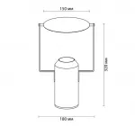 Настольная лампа Black Cylinder Table Lamp от ImperiumLoft