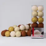 Гирлянда хлопковые фонарики Сotton Ball Gold-Copper от ImperiumLoft