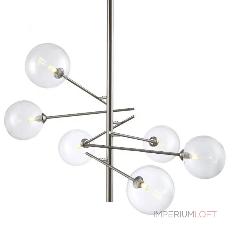 Люстра на штанге Gallotti & Radice Straight Nickel 6 Люстра на штанге Gallotti & Radice Straight Nickel 6