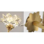 Настенный светильник Хрустальный Цветок Лотоса Lotus flower Wall Clear Glass C от ImperiumLoft