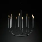 Подвесная люстра RH Quenouilles Round Chandelier black