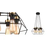 Подвесная люстра Loft Wire Cage Black lamp 6