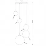 Светильник подвесной Mirror Ball Silver 5 плафонов  от ImperiumLoft