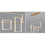Подвесная люстра Rectangle Geometry Chandelier Gold 3