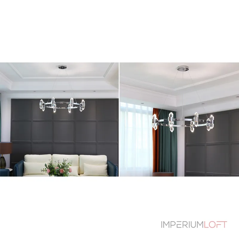 Подвесная люстра Crystal Ring Chandelier Chromium
