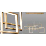 Подвесная люстра Rectangle Geometry Chandelier Gold 5
