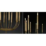 Подвесная люстра RH Quenouilles Round Chandelier brass