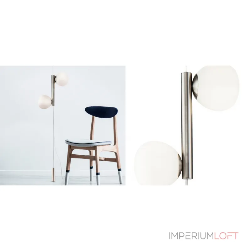 Торшер Tiepolo Ball Floor Lamp Double nickel от ImperiumLoft Торшер Tiepolo Ball Floor Lamp Double nickel от ImperiumLoft