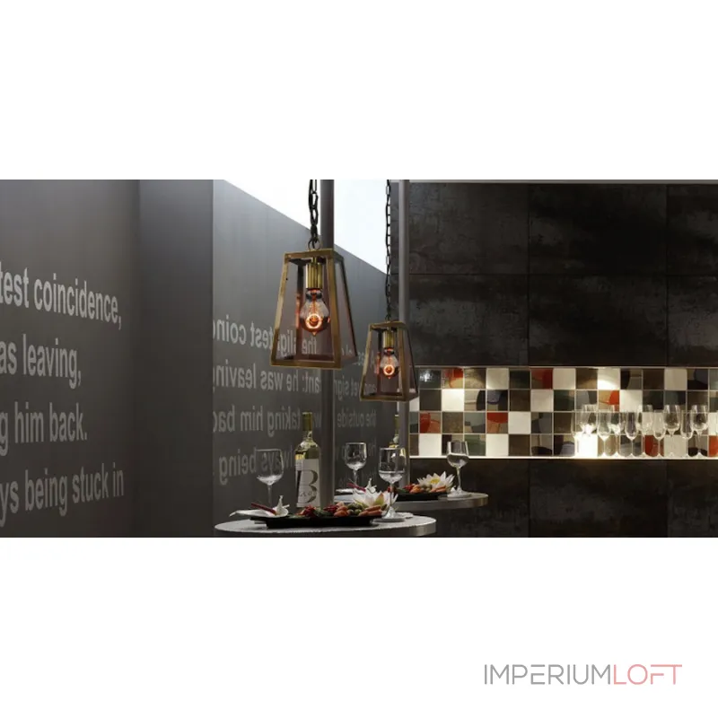 Подвесной светильник Loft Industrial Ortogonal pendant Brass от ImperiumLoft Подвесной светильник Loft Industrial Ortogonal pendant Brass от ImperiumLoft