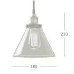 Подвесной светильник Loft Clear Glass Wide Cloche от ImperiumLoft