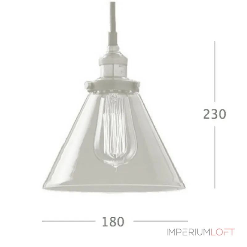 Подвесной светильник Loft Clear Glass Wide Cloche от ImperiumLoft