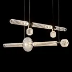 Подвесная люстра Pendant Horizontal L106 со стеклянными фактурными плафонами от ImperiumLoft
