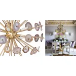 Люстра на штанге Agate Burst Chandelier Brass