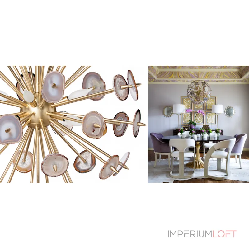 Люстра на штанге Agate Burst Chandelier Brass Люстра на штанге Agate Burst Chandelier Brass