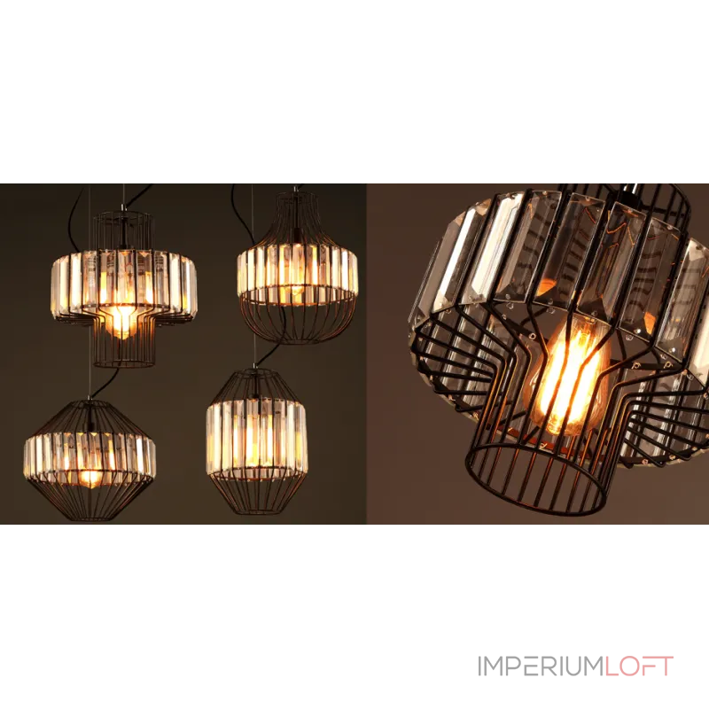 Подвесной светильник Glass Plate Pendant #3 от ImperiumLoft