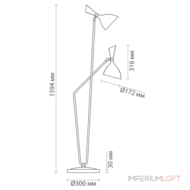 Торшер Duke 2 black от ImperiumLoft Торшер Duke 2 black от ImperiumLoft