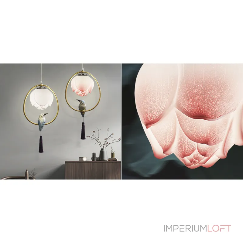 Подвесной светильник Blue Bird with Tassel от ImperiumLoft