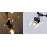 Люстра на штанге Сrumpled Glass Bubble Chandelier Black 3
