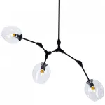Люстра на штанге Сrumpled Glass Bubble Chandelier Black 3