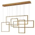 Подвесная люстра Rectangle Geometry Chandelier Gold 5