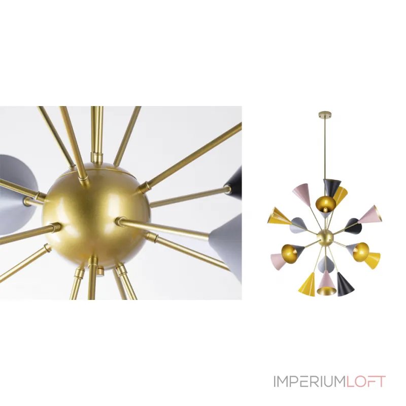 Люстра на штанге Huge Pair Multi Color 15 Люстра на штанге Huge Pair Multi Color 15