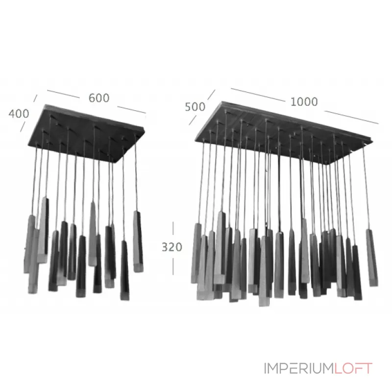 Подвесная люстра Wooden Glowworm Square Подвесная люстра Wooden Glowworm Square