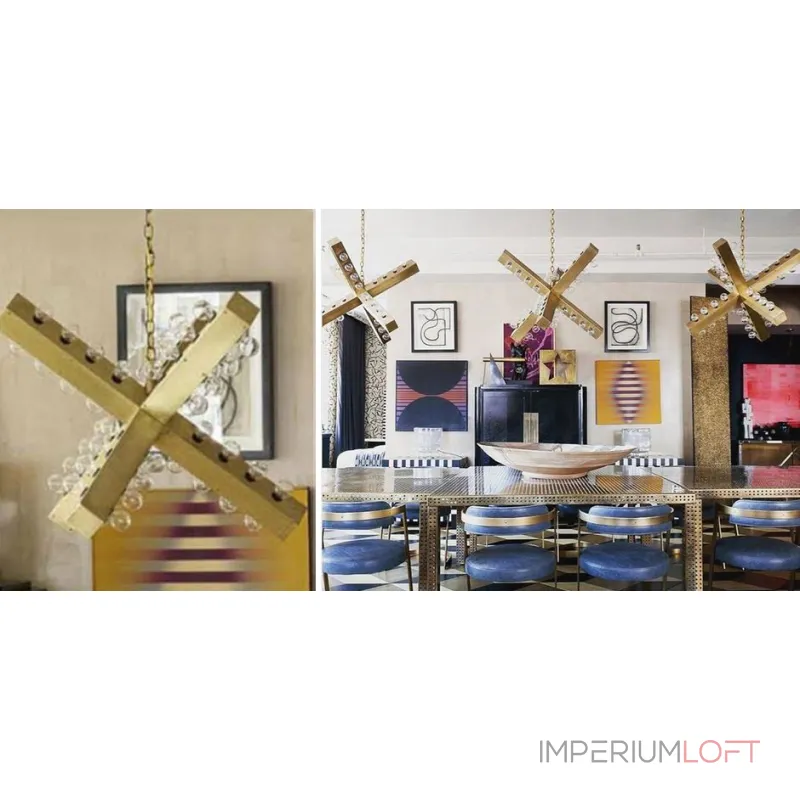 Подвесной светильник Nero Chandelier Gold от ImperiumLoft Подвесной светильник Nero Chandelier Gold от ImperiumLoft