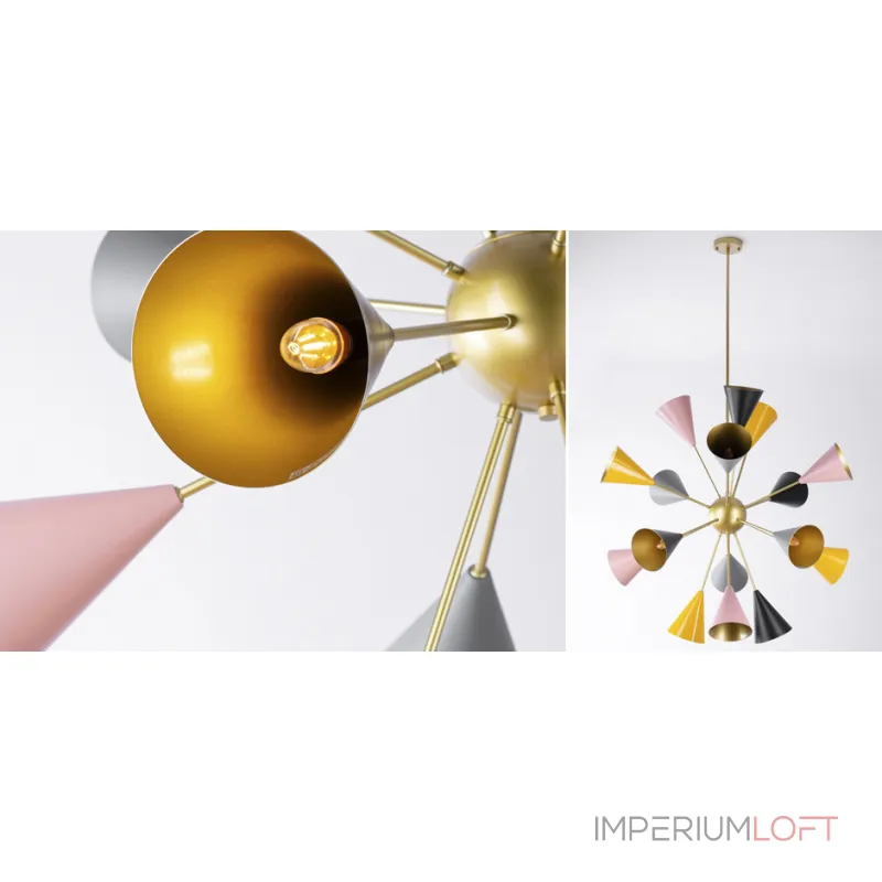 Люстра на штанге Huge Pair Multi Color 15 Люстра на штанге Huge Pair Multi Color 15