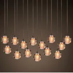 Подвесная люстра Bocci 14.14 Rectangle Pendant Chandelier Led Crystal Glass