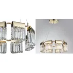 Подвесная люстра Crystal Pendants gold 8