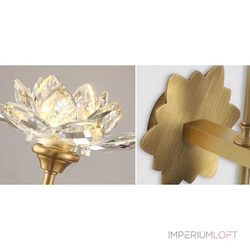 Бра Хрустальный Цветок Лотоса Lotus flower Wall Clear Glass 3 от ImperiumLoft Бра Хрустальный Цветок Лотоса Lotus flower Wall Clear Glass 3 от ImperiumLoft