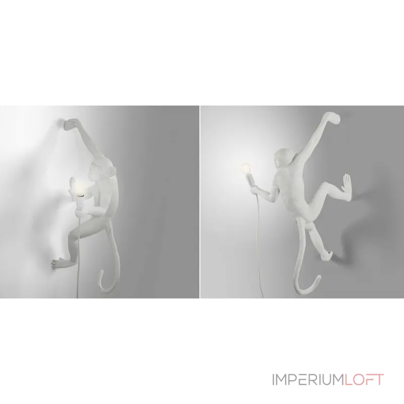 Бра Seletti The Monkey Lamp Hanging Version Right White от ImperiumLoft