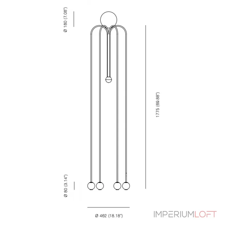Торшер Michael Anastassiades Fontana Amorosa  Bellagio от ImperiumLoft