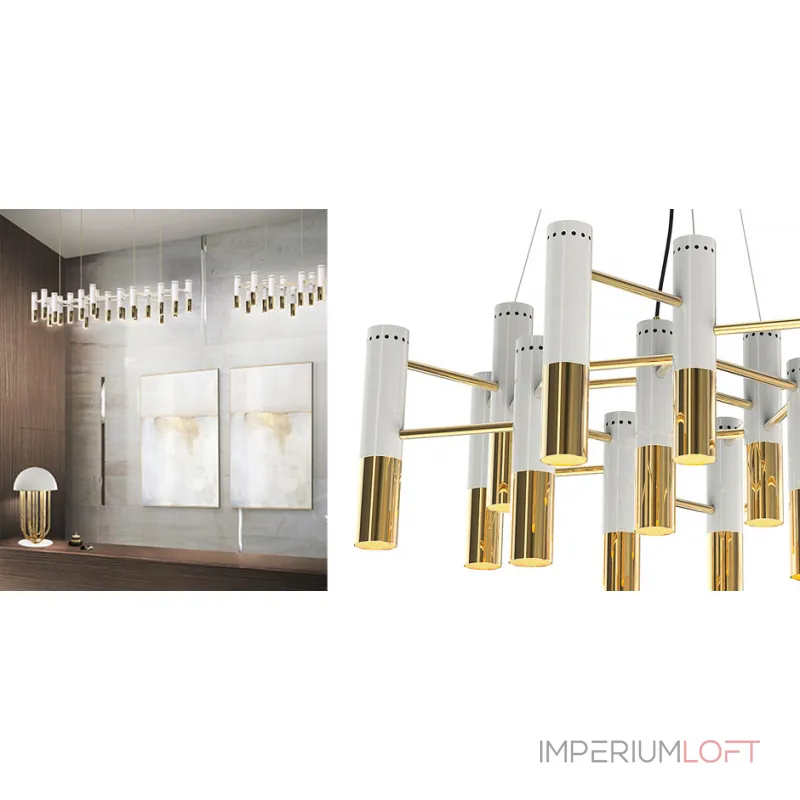 Подвесная люстра IKE Delightfull Gold & White