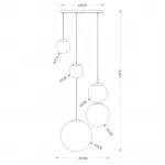 Люстра Ball Sunrise Pendant lamp smok 5 плафона от ImperiumLoft