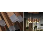 Подвесная люстра Wooden Glowworm Square