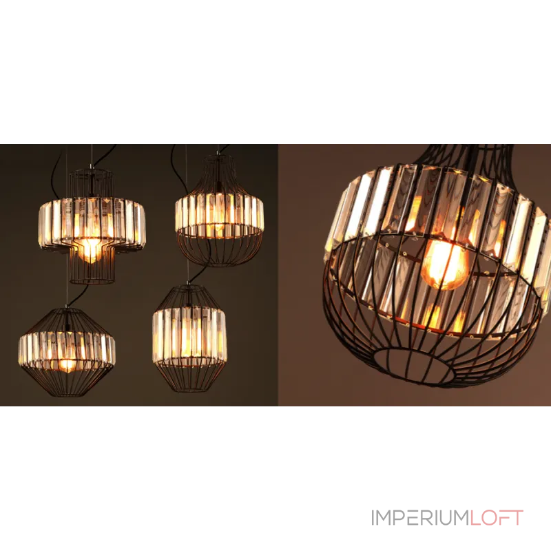 Подвесной светильник Glass Plate Pendant #2 от ImperiumLoft