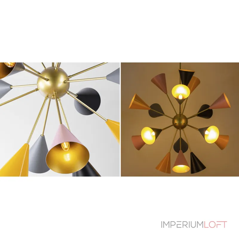 Люстра на штанге Huge Pair Multi Color 15 Люстра на штанге Huge Pair Multi Color 15