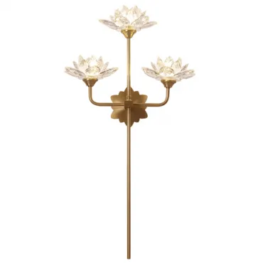 Бра Хрустальный Цветок Лотоса Lotus flower Wall Clear Glass 3 Бра Хрустальный Цветок Лотоса Lotus flower Wall Clear Glass 3