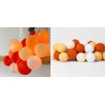 Гирлянда хлопковые фонарики Сotton Ball Orange от ImperiumLoft
