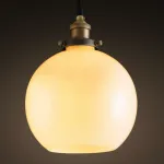 Подвесной светильник Loft Clear Glass Sphere Cloche молочный от ImperiumLoft