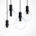 Подвесной светильник Glass Globe Black от ImperiumLoft