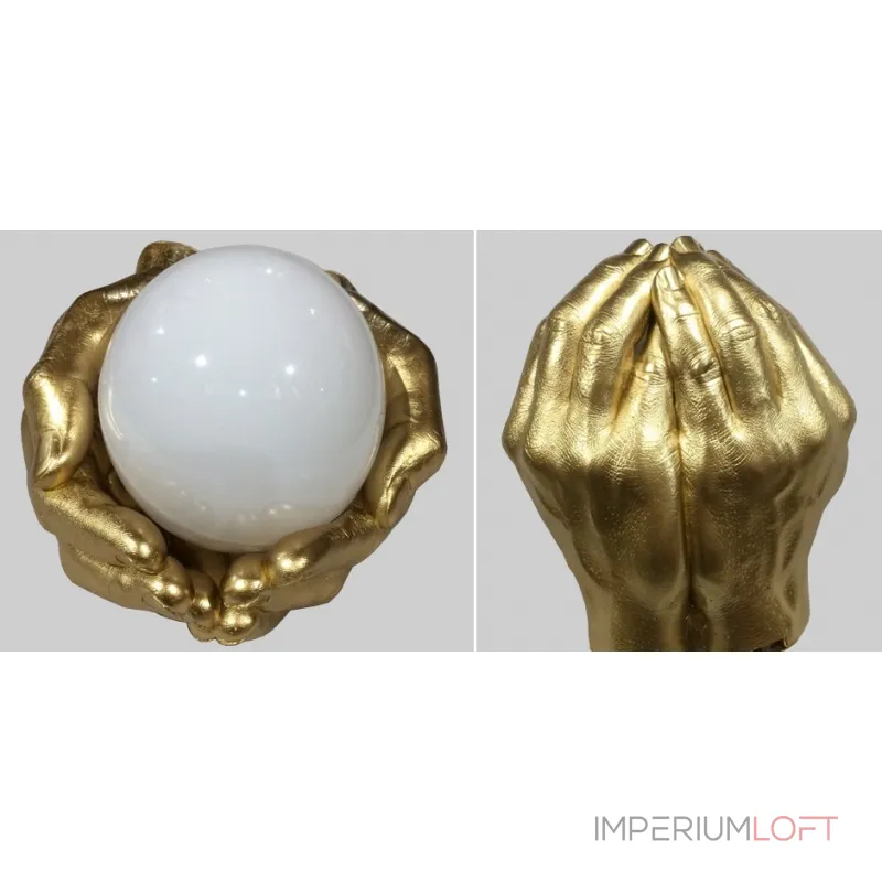 Бра Glowing Ball In The Gold Hands от ImperiumLoft Бра Glowing Ball In The Gold Hands от ImperiumLoft