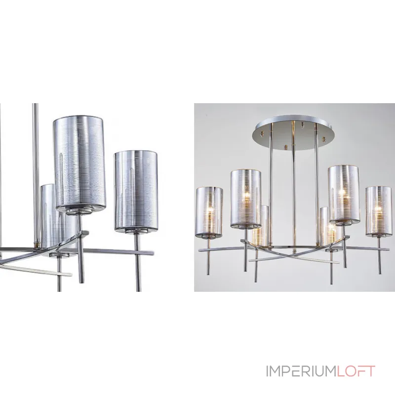 Люстра на штанге Light Cylinders chrome lamps 6