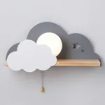 Бра с полкой Серое Облако Wall Lamp Gray Cloud от ImperiumLoft