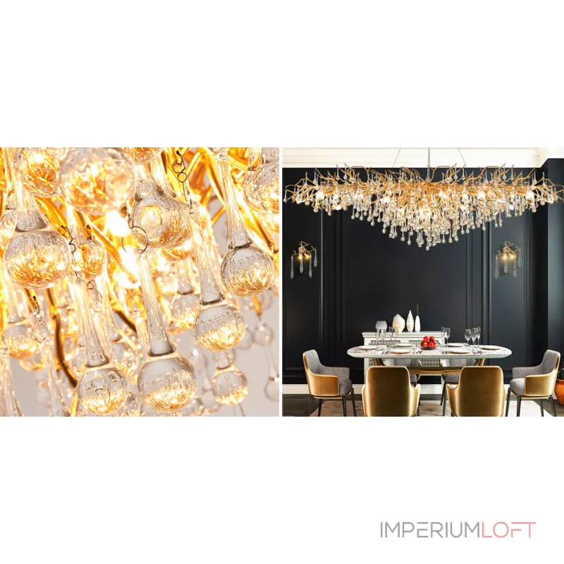 Подвесная люстра Droplet Chandelier oval L180