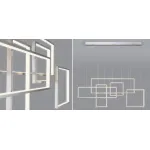 Подвесная люстра Rectangle Geometry Chandelier Nickel 5