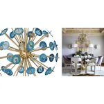 Люстра на штанге Agate Burst Chandelier BLUE